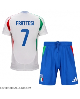 Italia Davide Frattesi #7 Echipament de Fotbal Replică European 2024 Copii Deplasare (+ Șorturi)